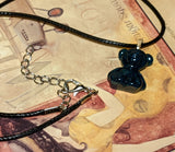 Deep Green Bear Resin Necklace