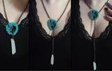 Resin Geode Lariat Necklace