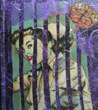 Altered Art - Mixed Media Blank Journal - Beauty & Brains Pinup