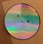 Planet Pebbles 3" Holographic Sticker