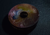 Chroma Halo Resin Necklace - pale red/purple/green