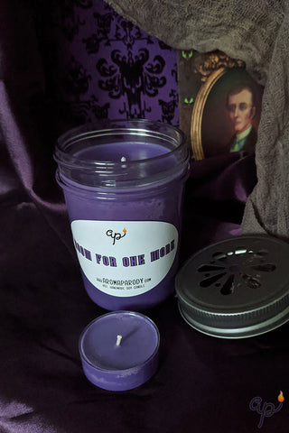 Room For One More -- Teakwood, Leather, Amber, & Fresh Soil -- 8 oz. Handmade Soy Candle