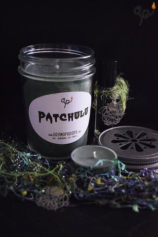 Patchulu -- Patchouli w/ hints of Citrus & Clove -- 8 oz. Handmade Soy Candle